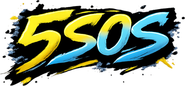 Logo 5sos berwarna terang